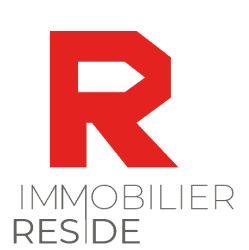 Logo RESIDE Immobilier rouge gris