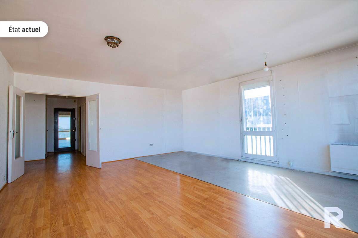 Etat actuel d'une simulation de rénovation 3D