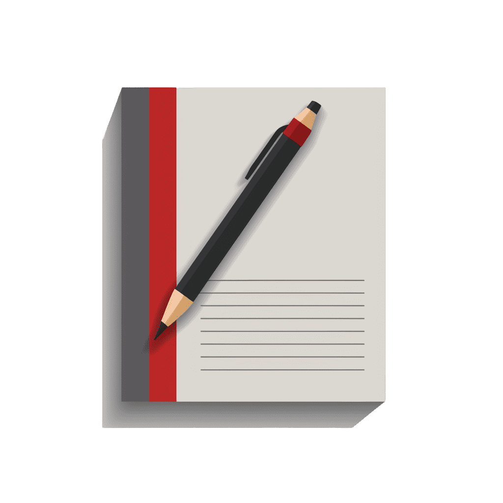 icone bloc note et stylo