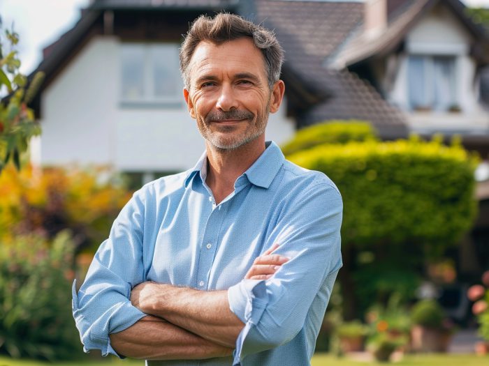 Homme fier d'avoir les atouts pour réussir une négociation - guide du vendeur RESIDE Immobilier