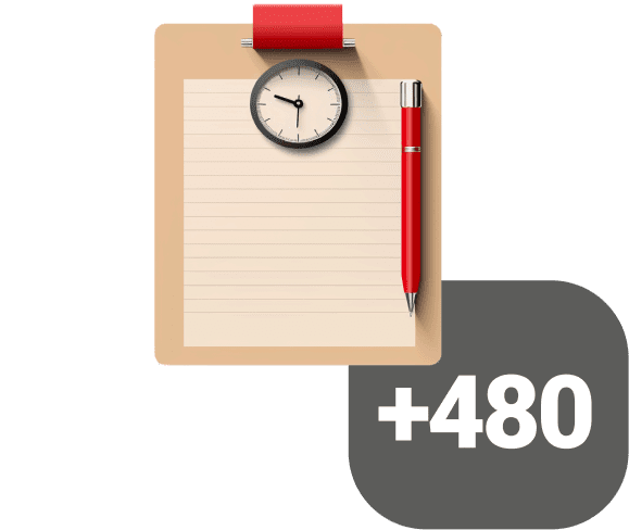 icone bloc notes et 480 nombre estimations réalisées RESIDE Immobilier