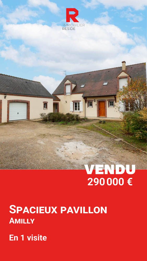Vendu à Amilly (45200), un pavillon avec double garage