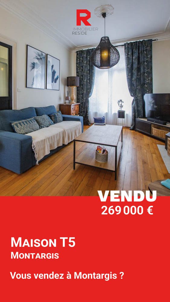 Vendu à Montargis (45200), une maison T5